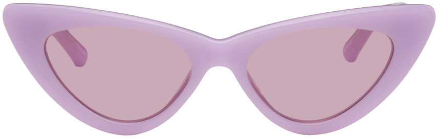 The Attico Purple Linda Farrow Edition Dora Sunglasses