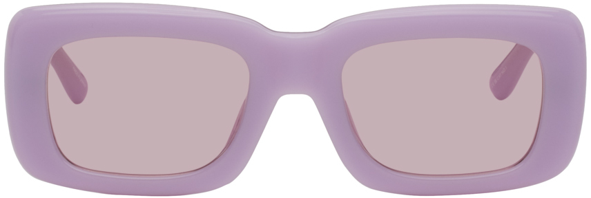 The Attico Purple Linda Farrow Edition Marfa Sunglasses
