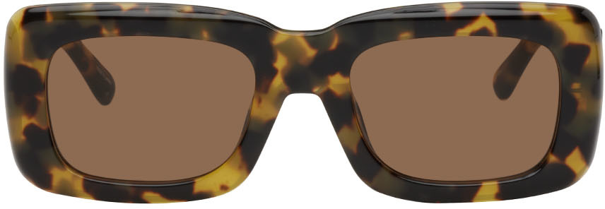 The Attico Tortoiseshell Linda Farrow Edition Marfa Sunglasses