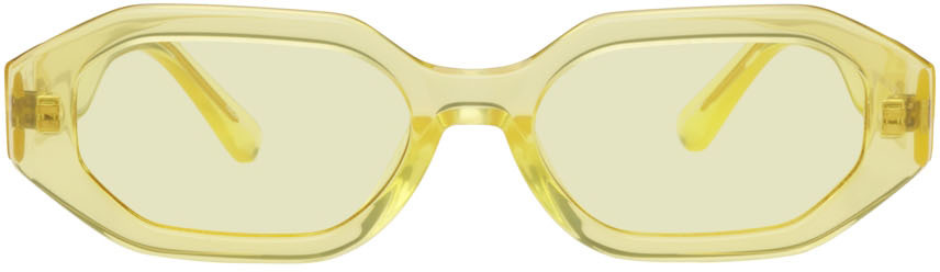 The Attico Yellow Linda Farrow Edition Irene Sunglasses