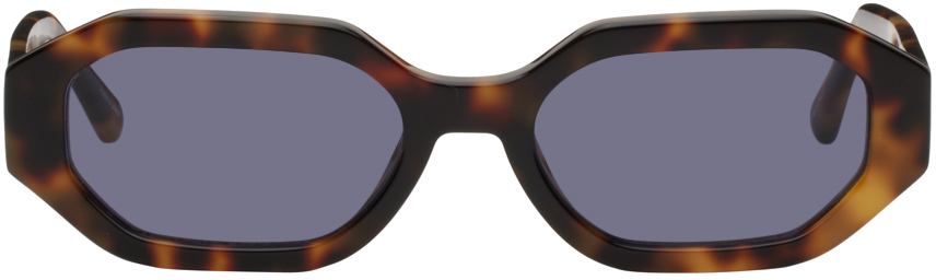 The Attico Tortoiseshell Linda Farrow Edition Irene Sunglasses