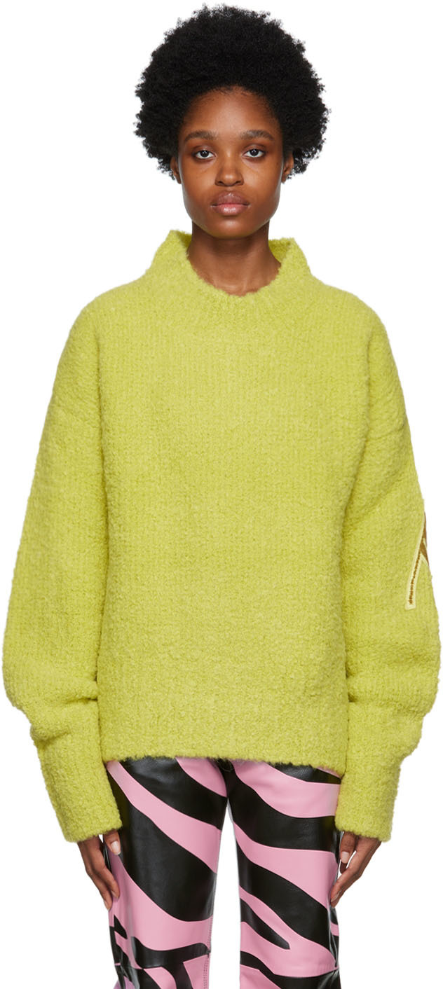 The Attico Green Embroidered Sweater