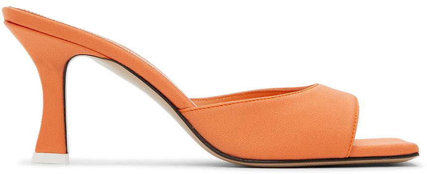 The Attico Orange Anais Heeled Sandals