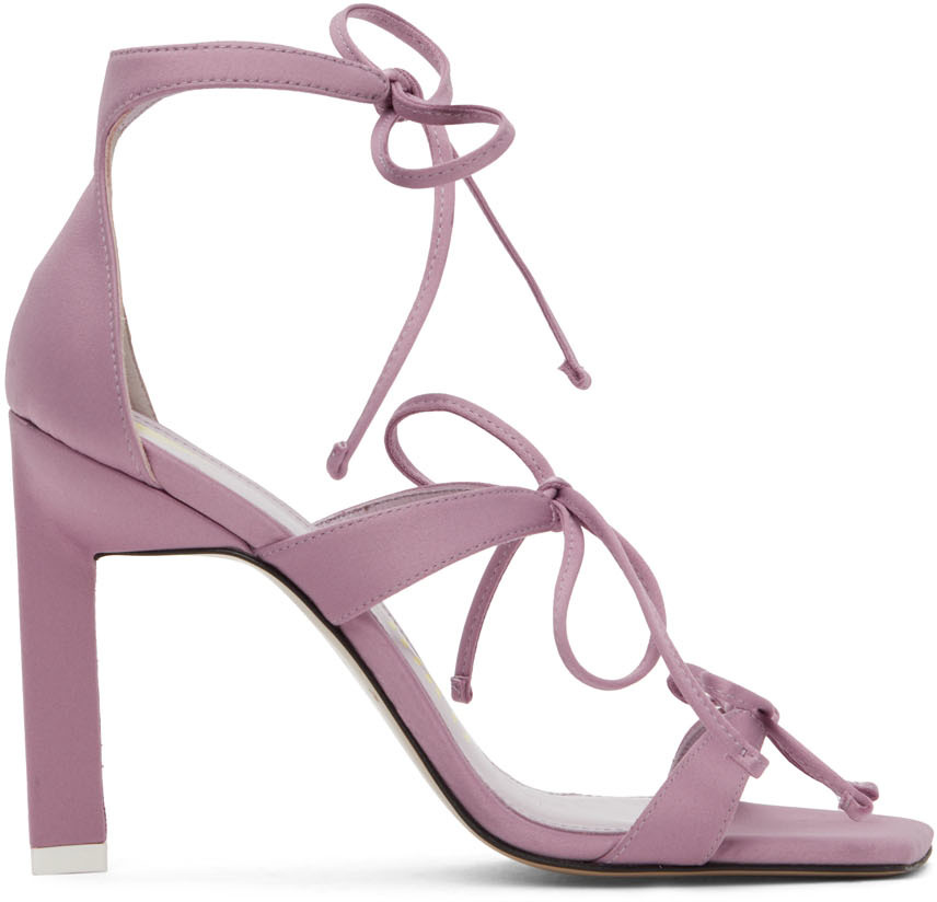 The Attico Pink Aria Heeled Sandals