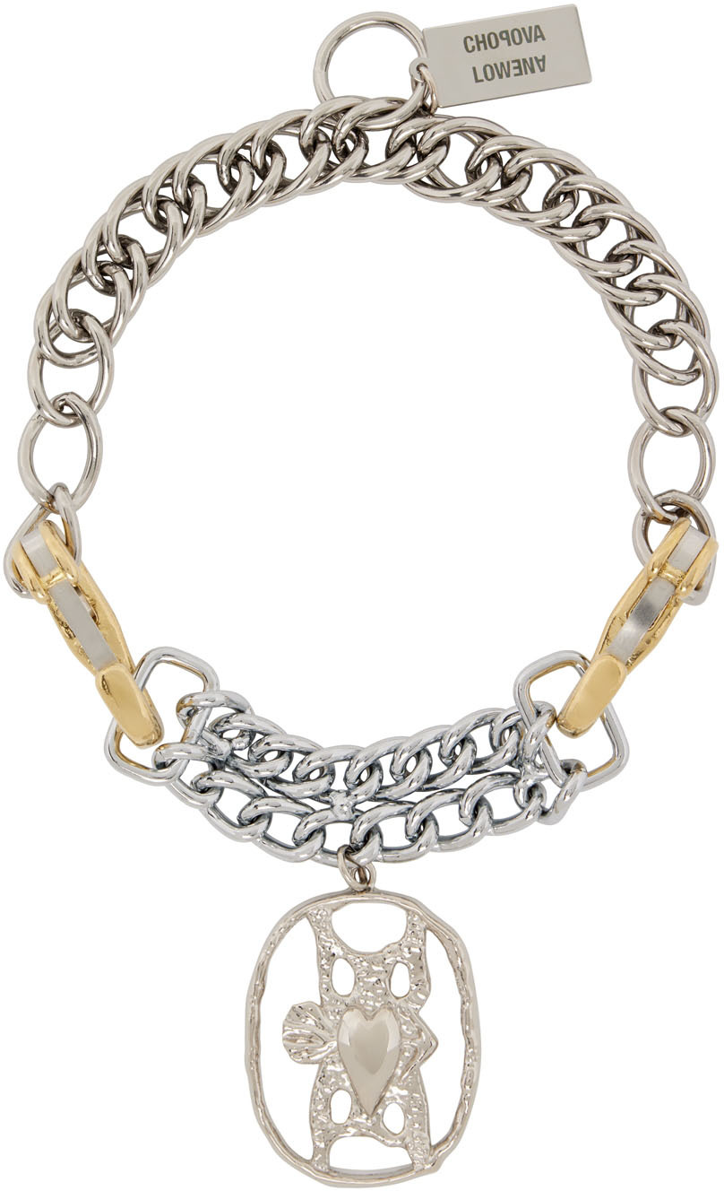 Chopova Lowena Silver & Gold Multi Chain Necklace | Smart Closet