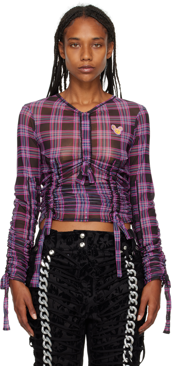 Purple Ruched Blouse