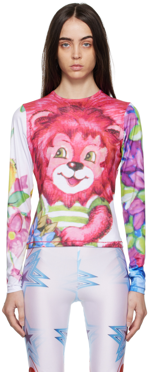 Chopova Lowena: Multicolor Bear Long Sleeve T-Shirt | SSENSE