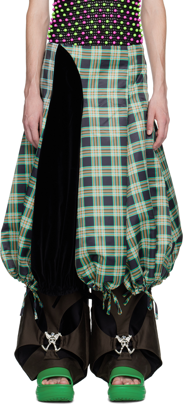 Chopova Lowena Green & Black Octopus Skirt