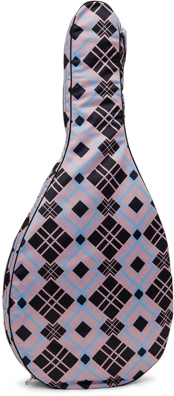 Chopova Lowena Ssense Exclusive Kids Pink Racket Bag In Black, Pink And Blue