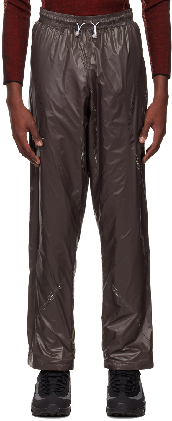 Brown Perforated Trousers