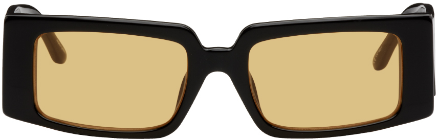 Magda Butrym Black Linda Farrow Edition Rectangular Sunglasses