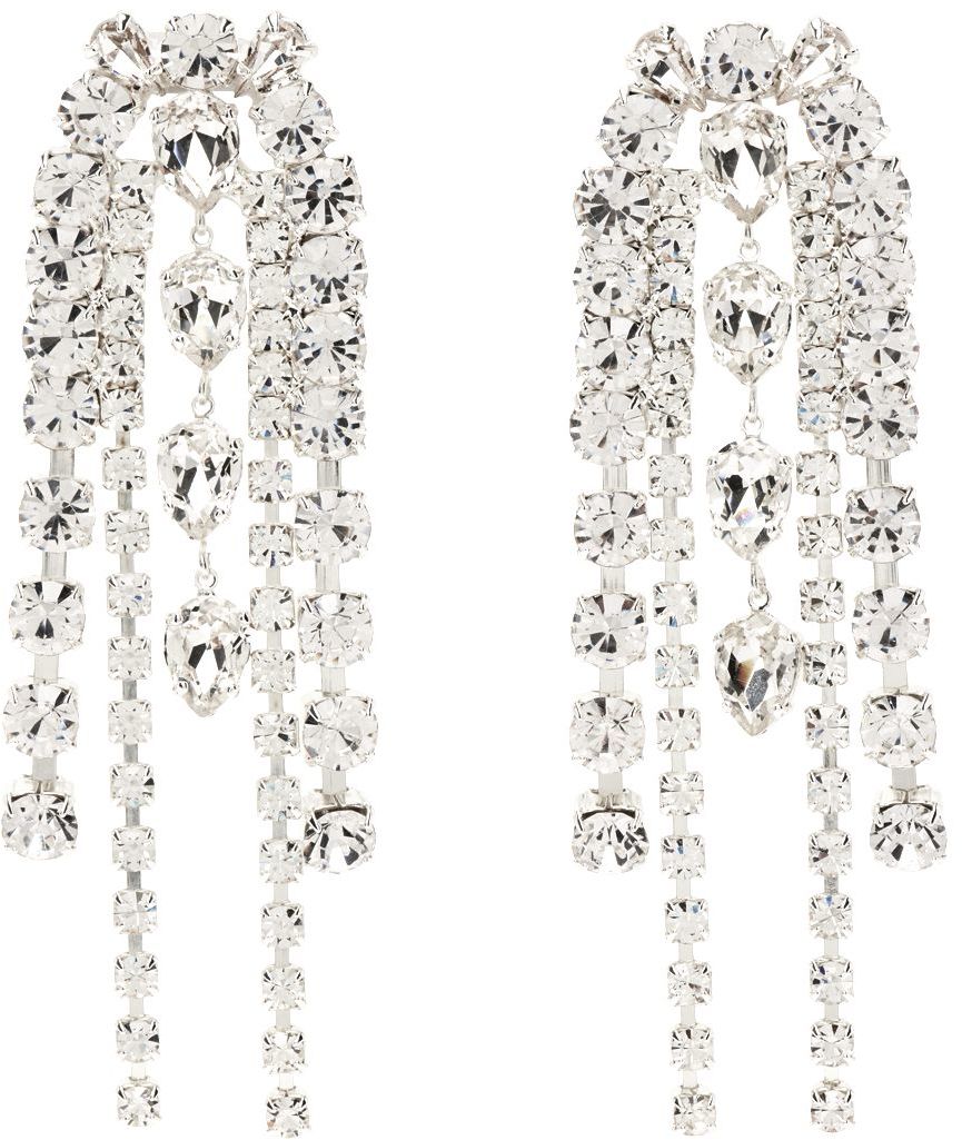 Magda Butrym Silver Assorted Crystal Earrings