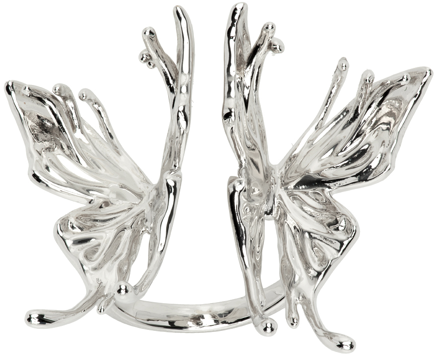 Silver Butterflies Ring