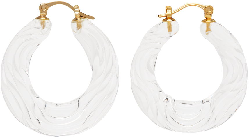 Mame Kurogouchi Transparent Round Full Moon Earrings | Smart Closet