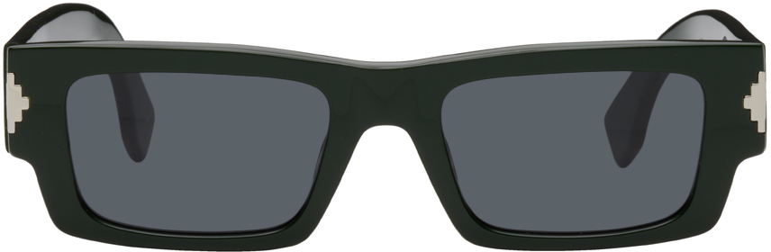Marcelo Burlon County Of Milan Green Alerce Sunglasses In Green Dark Grey