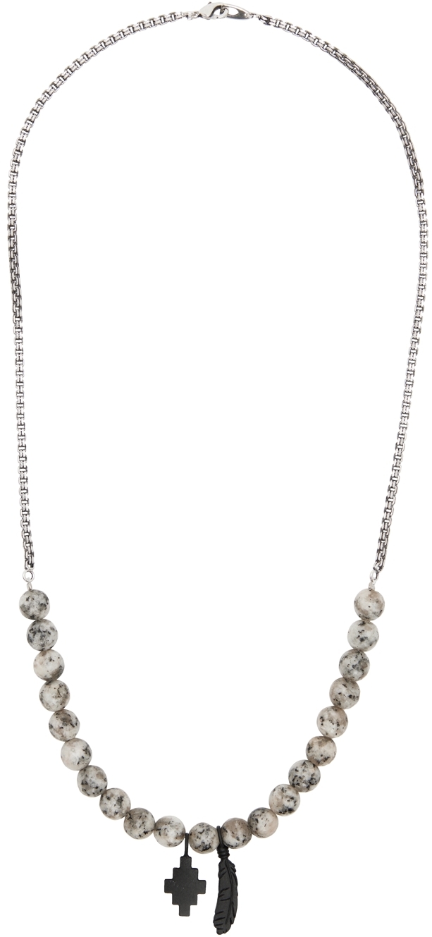 Marcelo Burlon County of Milan Silver Beads Necklace