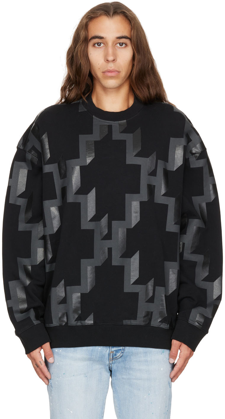 Black All Over Cross Sweater