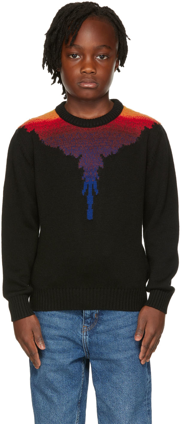 Marcelo Burlon County of Milan Kids Black Icon Wings Sweater
