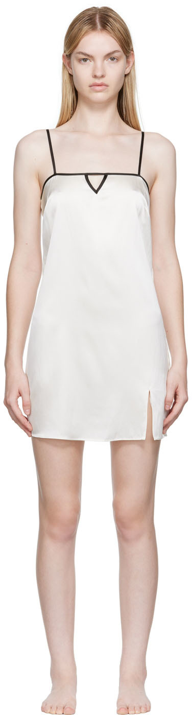 Fleur du Mal: White Silk Minidress | SSENSE