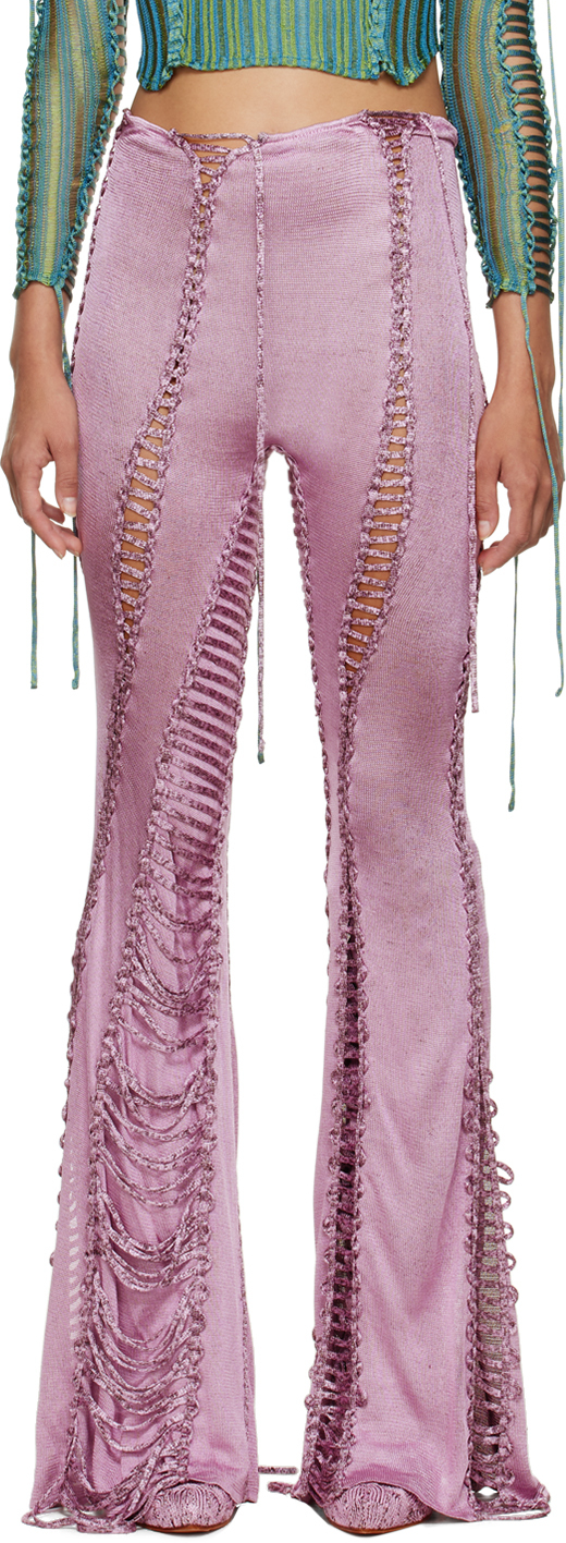 Isa Boulder Purple Split & Tear Lounge Pants