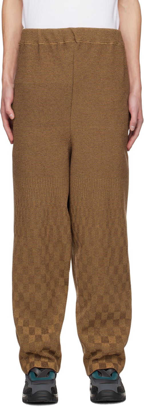 Isa Boulder SSENSE Exclusive Beige Delusion Check Trousers