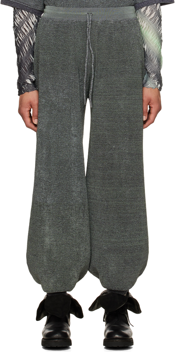 Isa Boulder SSENSE Exclusive Gray & Purple Flashy Reversible Trousers
