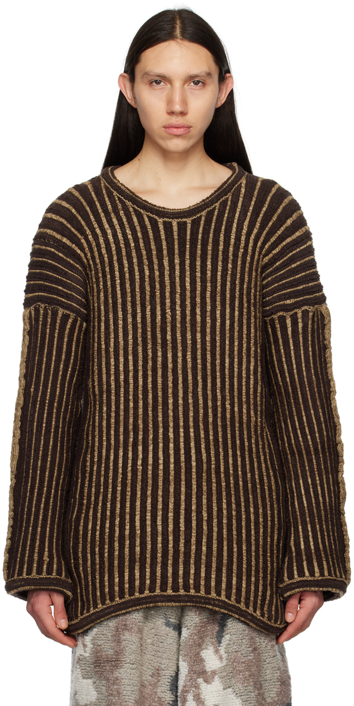 SSENSE Exclusive Brown Reversible Survival Sweater