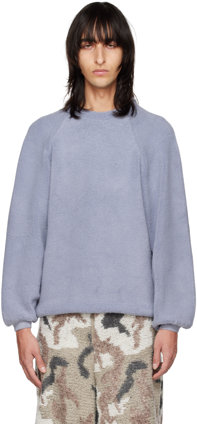 SSENSE Exclusive Blue Towel Sweatshirt