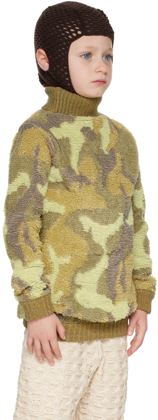 Isa Boulder Ssense Exclusive Kids Green Turtleneck In Oyster