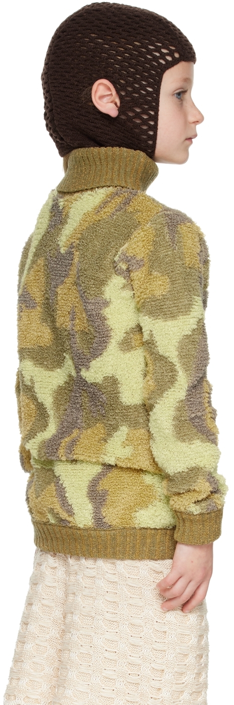 Isa Boulder Ssense Exclusive Kids Green Turtleneck In Oyster
