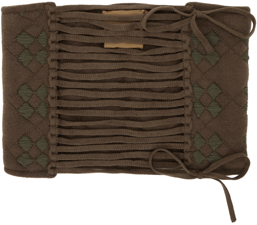 isa boulder khaki expandable quilted belt