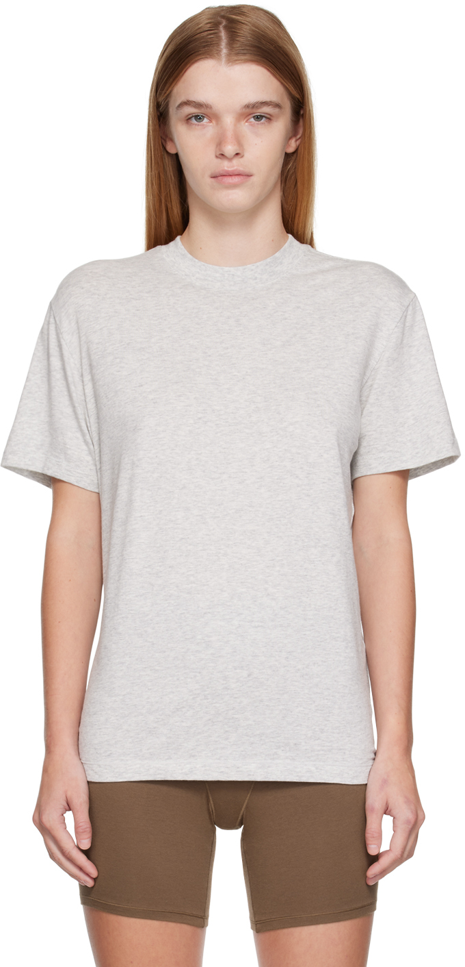 SKIMS Gray Boyfriend TShirt SSENSE UK