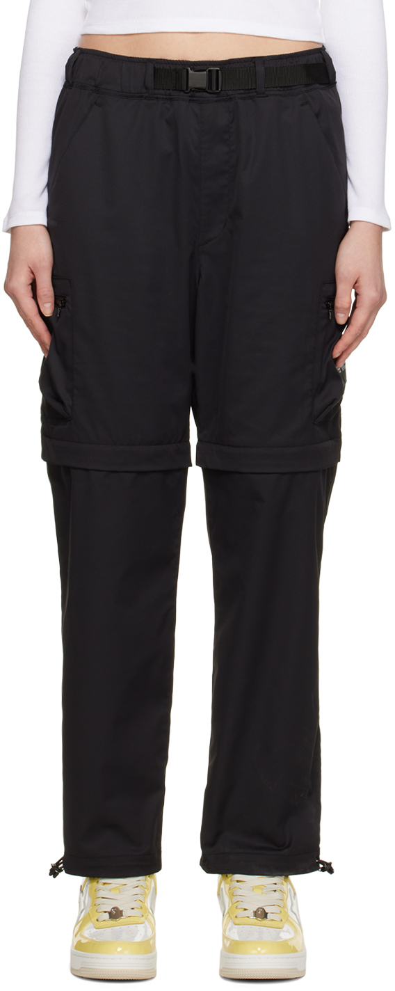 BAPE: Black Detachable Relaxed Trousers | SSENSE