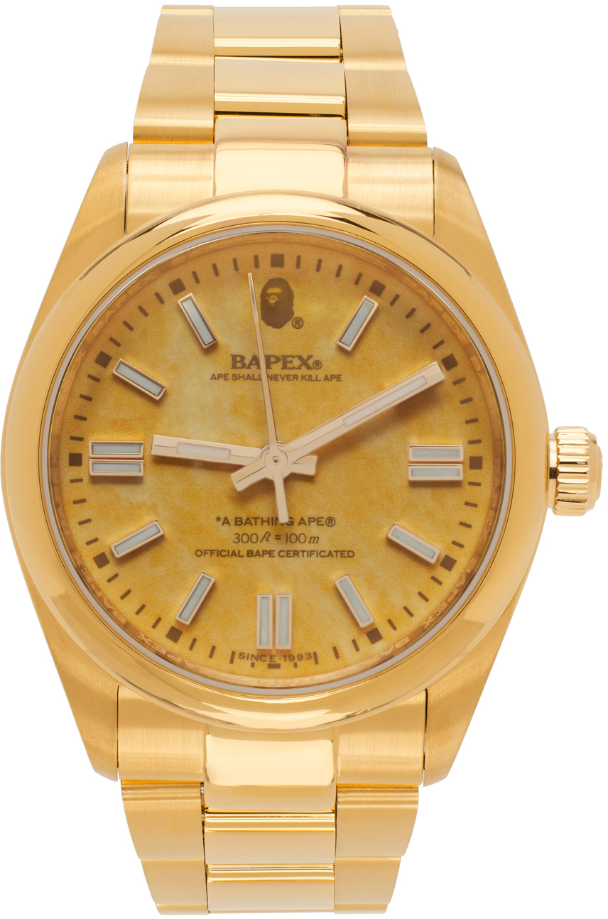 Bape Gold & Yellow Classic Type 7 Watch In Gold / Yellow | ModeSens