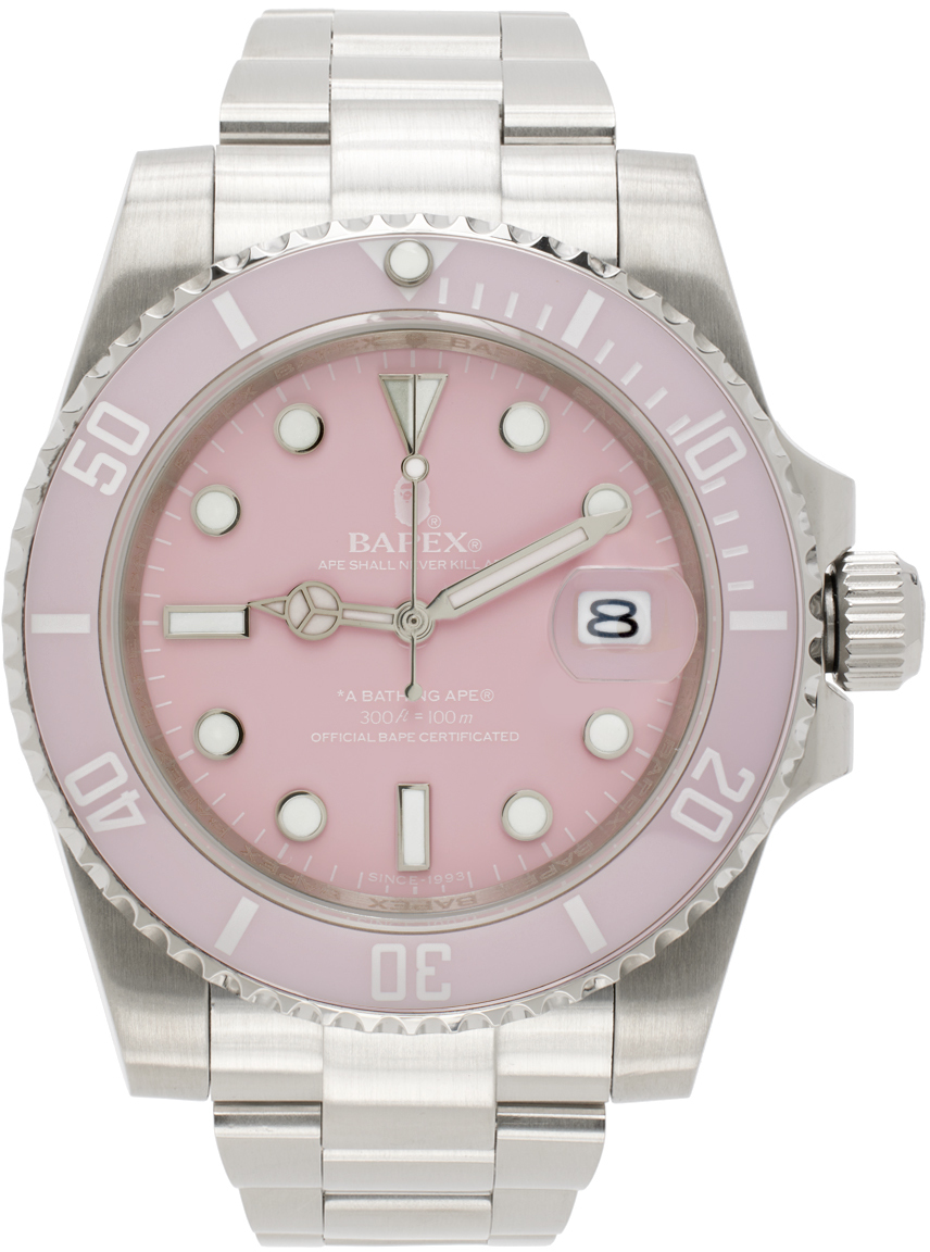Silver & Pink Classic Type 1 Watch