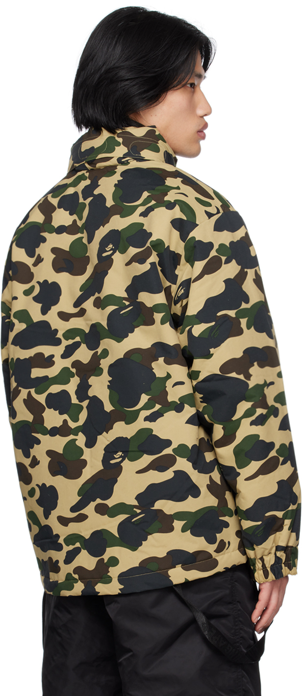 A Bathing Ape camouflage-print Puffer Jacket - Yellow