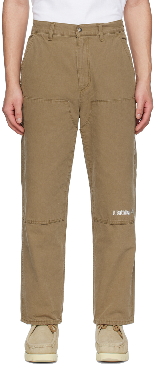Brown Paneled Trousers