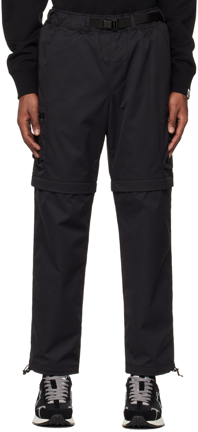 BAPE: Black Side Pocket Detachable Cargo Pants | SSENSE