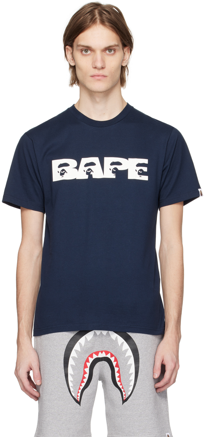 Bape Navy Graphic T-shirt
