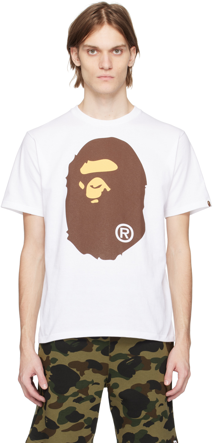 Cane Dawn Illuminate White Big Ape Head T-Shirt by BAPE on Sale