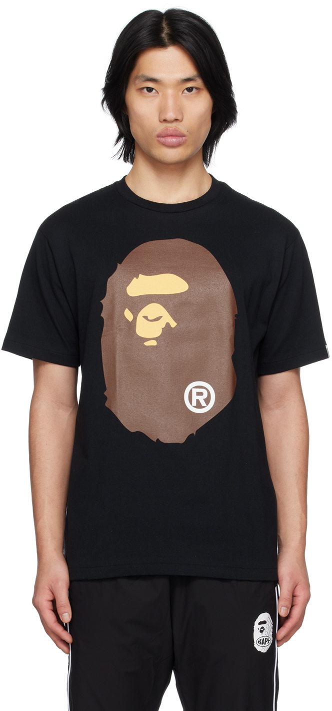 BAPE: Black Big Ape Head T-Shirt | SSENSE