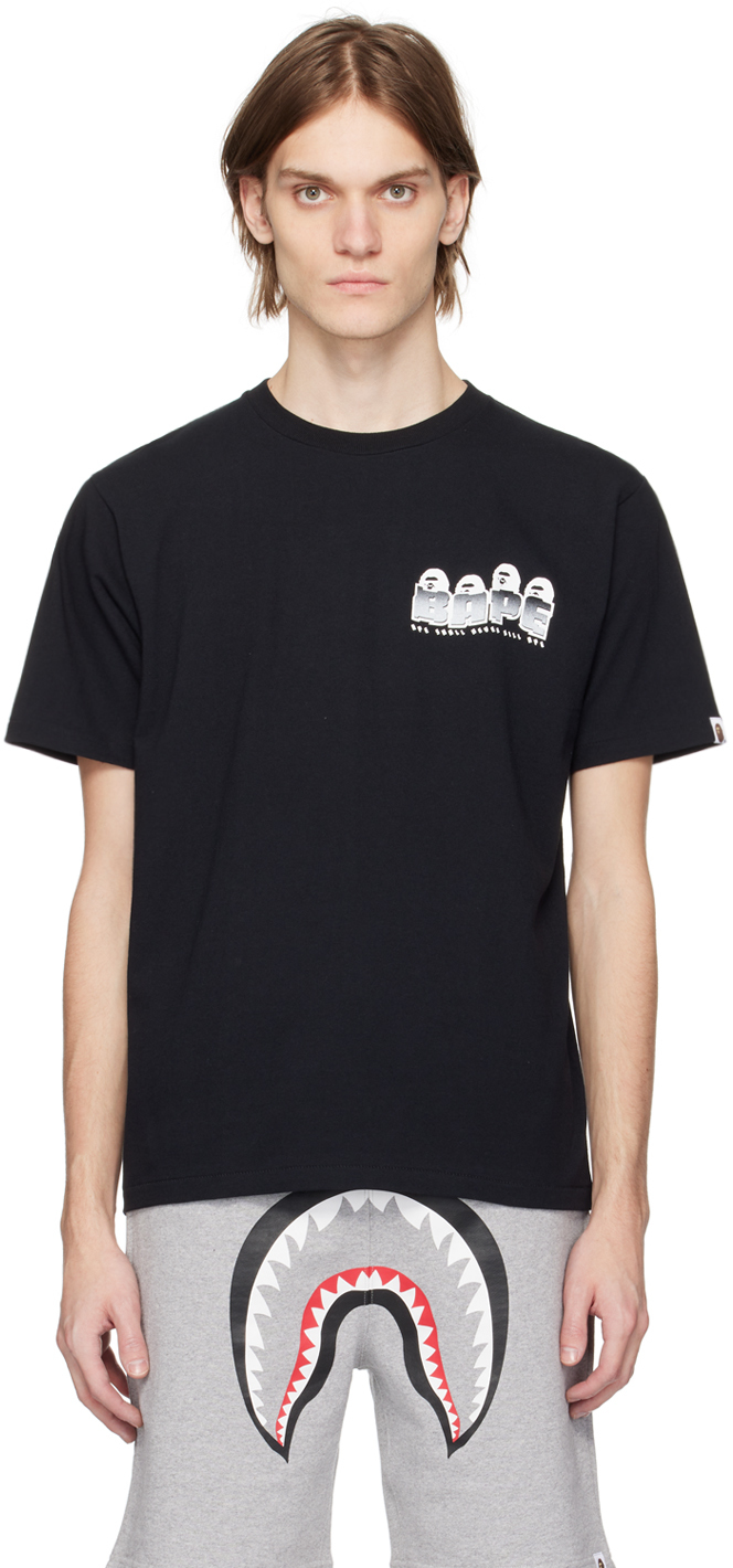 BAPE: Black Distortion T-Shirt | SSENSE Canada