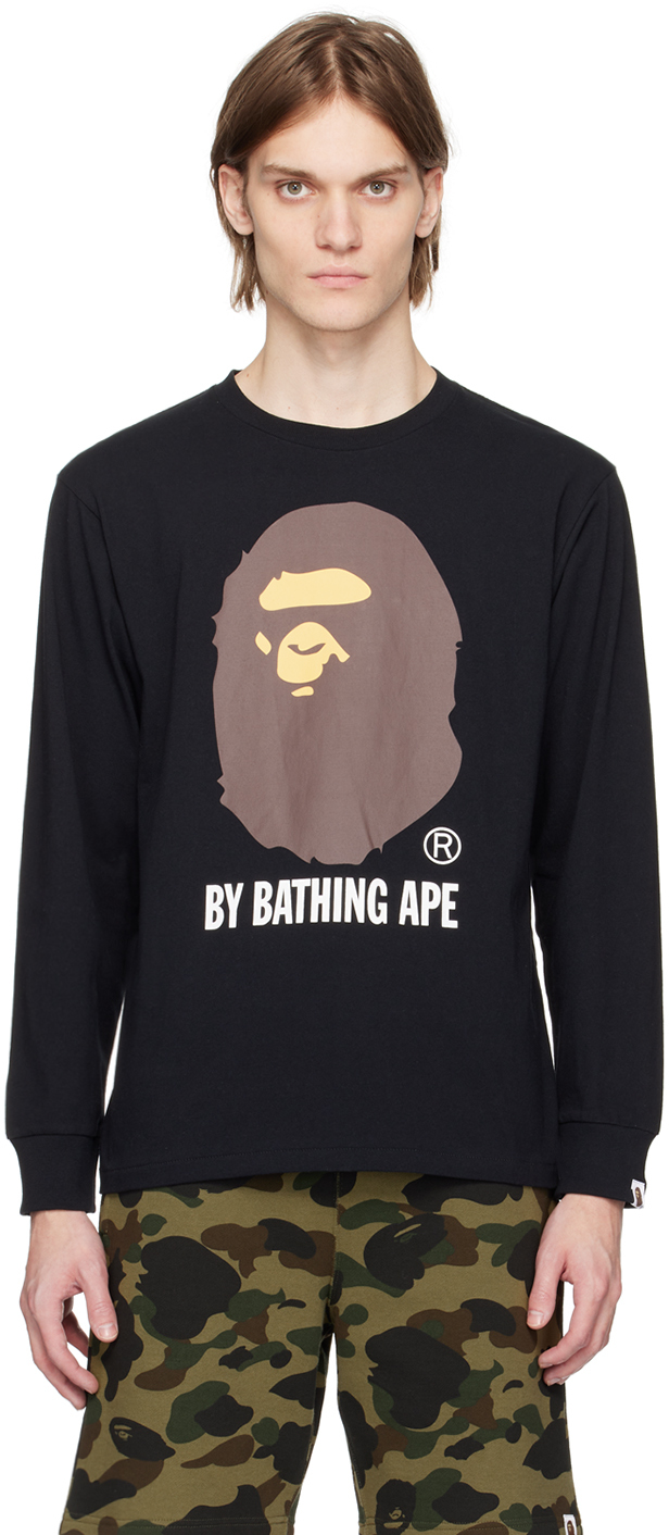 Bape Black 'a Bathing Ape' Long Sleeve T-shirt