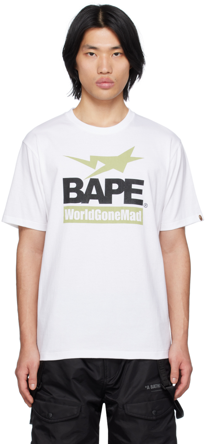 Bape White Printed T-shirt