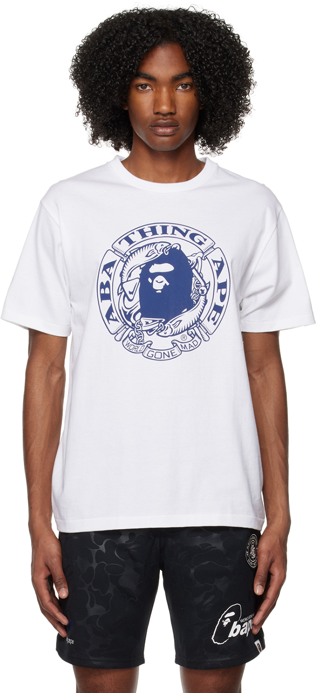 BAPE: White Archive Graphic #5 T-Shirt | SSENSE