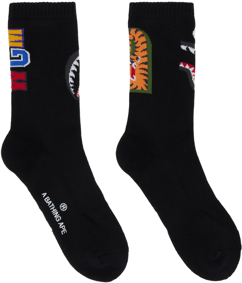 Black Shark Socks by BAPE on Sale