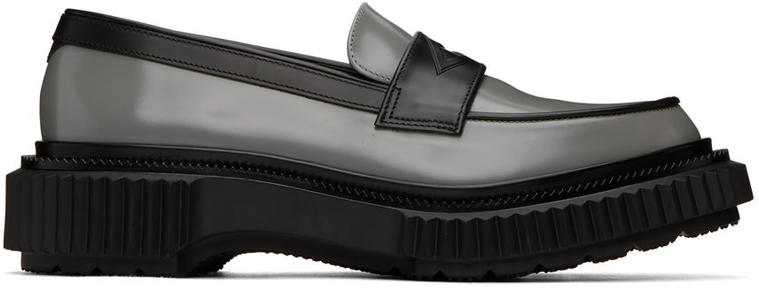 Black & Gray Type 182 Loafers