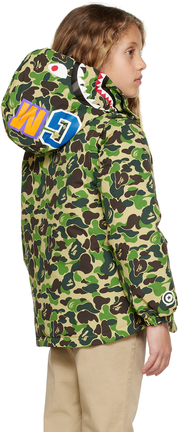 Abc Camo Shark Bape Puffer Jacket Camo Bape Kids Khaki Abc Camo