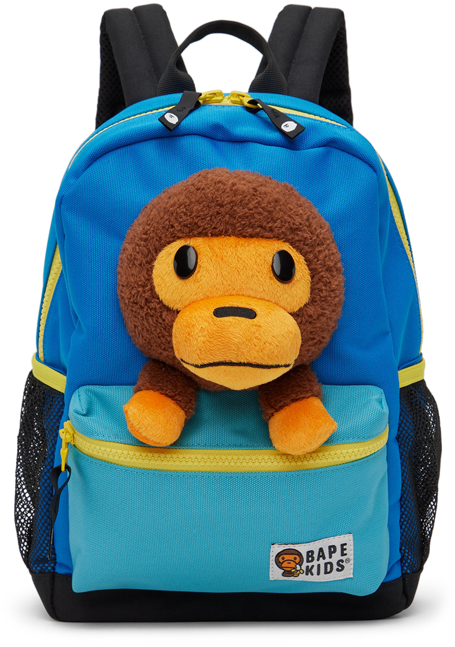 Bape Kids Blue Baby Milo Plush Backpack