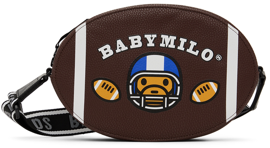 Bape Kids Brown Baby Milo Football Bag